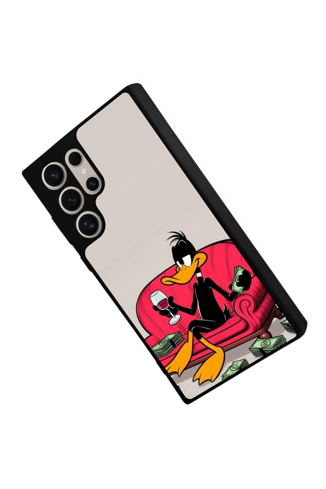 Samsung Galaxy S22 Ultra Uyumlu Daffy duck Tasarımlı Glossy Premium Kılıf