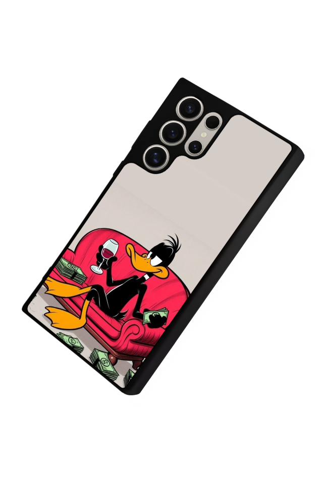 Samsung Galaxy S22 Ultra Uyumlu Daffy duck Tasarımlı Glossy Premium Kılıf