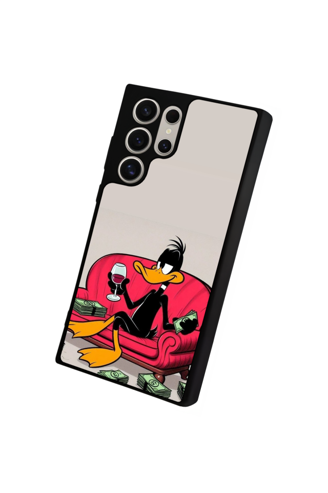 Samsung Galaxy S22 Ultra Uyumlu Daffy duck Tasarımlı Glossy Premium Kılıf