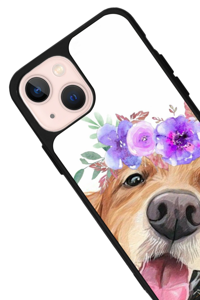 iPhone 15 Uyumlu Golden Kopek Tasarımlı Glossy Premium Kılıf