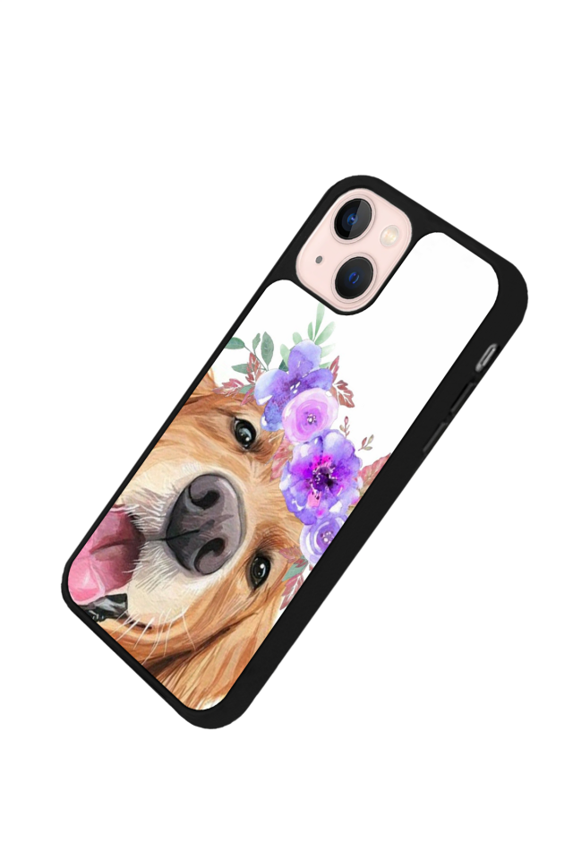 iPhone 15 Uyumlu Golden Kopek Tasarımlı Glossy Premium Kılıf