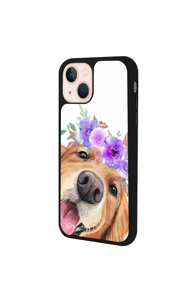 iPhone 15 Uyumlu Golden Kopek Tasarımlı Glossy Premium Kılıf