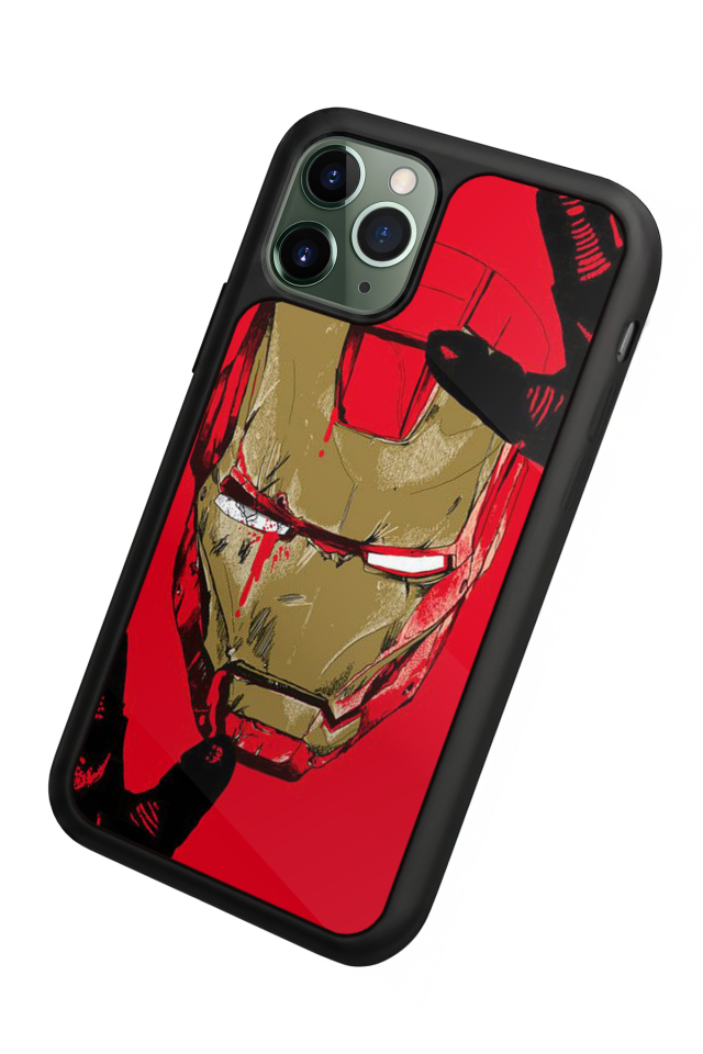 iPhone 11 Pro Uyumlu  Iron Man ( Demir Adam ) Tasarımlı Glossy Premium Kılıf