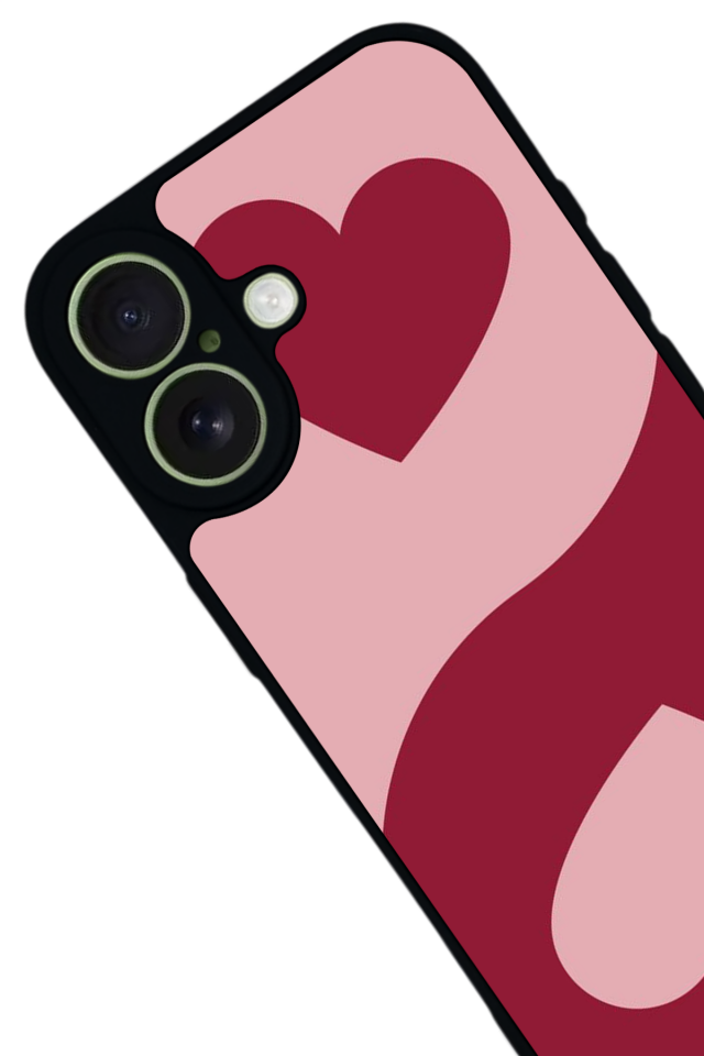 iPhone 17 Uyumlu Kalp Love Tasarımlı Glossy Premium Kılıf