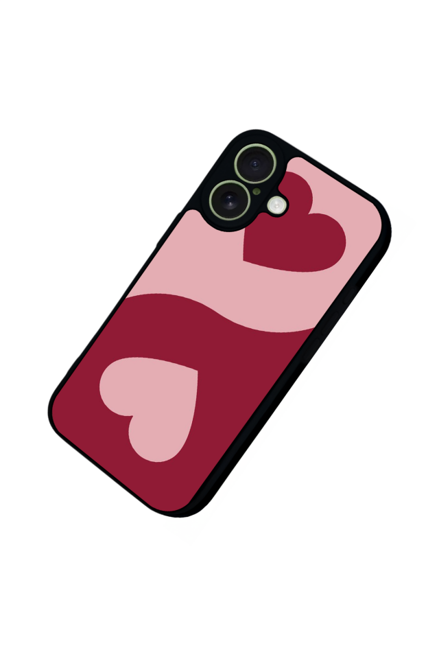 iPhone 17 Uyumlu Kalp Love Tasarımlı Glossy Premium Kılıf