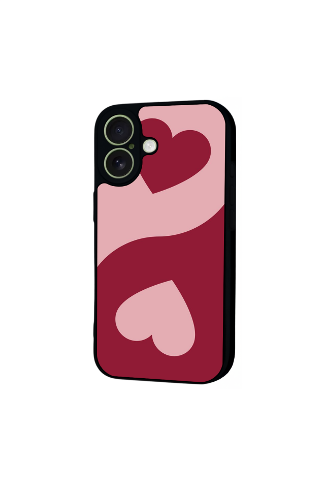 iPhone 17 Uyumlu Kalp Love Tasarımlı Glossy Premium Kılıf