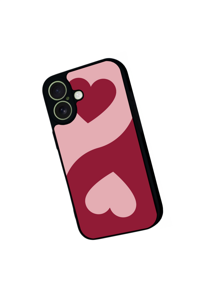 iPhone 17 Uyumlu Kalp Love Tasarımlı Glossy Premium Kılıf