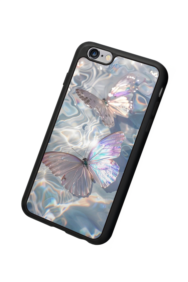iPhone 6s Plus Uyumlu Kelebek Tasarımlı Glossy Premium Kılıf