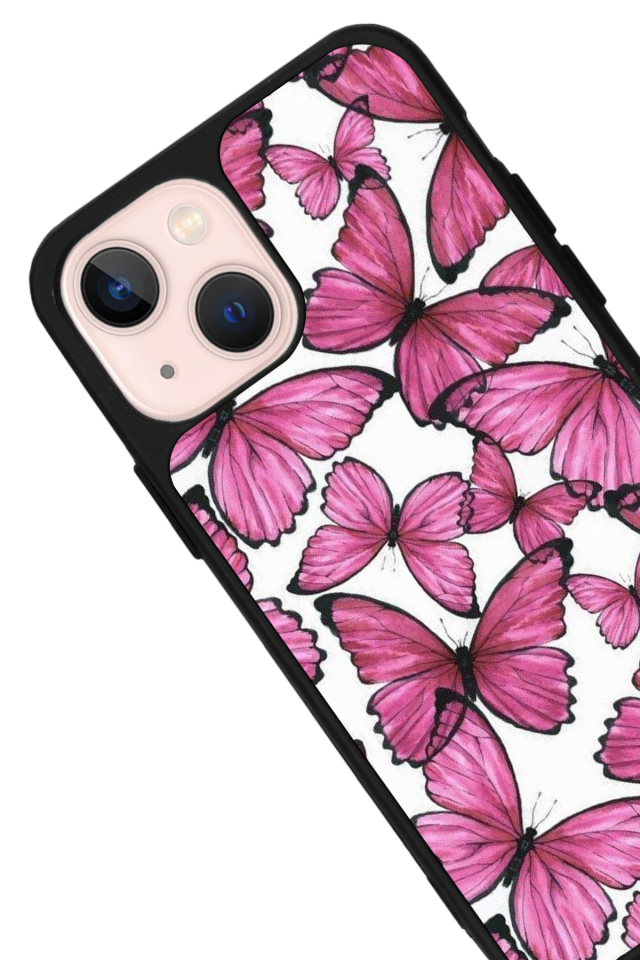 iPhone 15 Plus Uyumlu Kelebek Tasarımlı Glossy Premium Kılıf