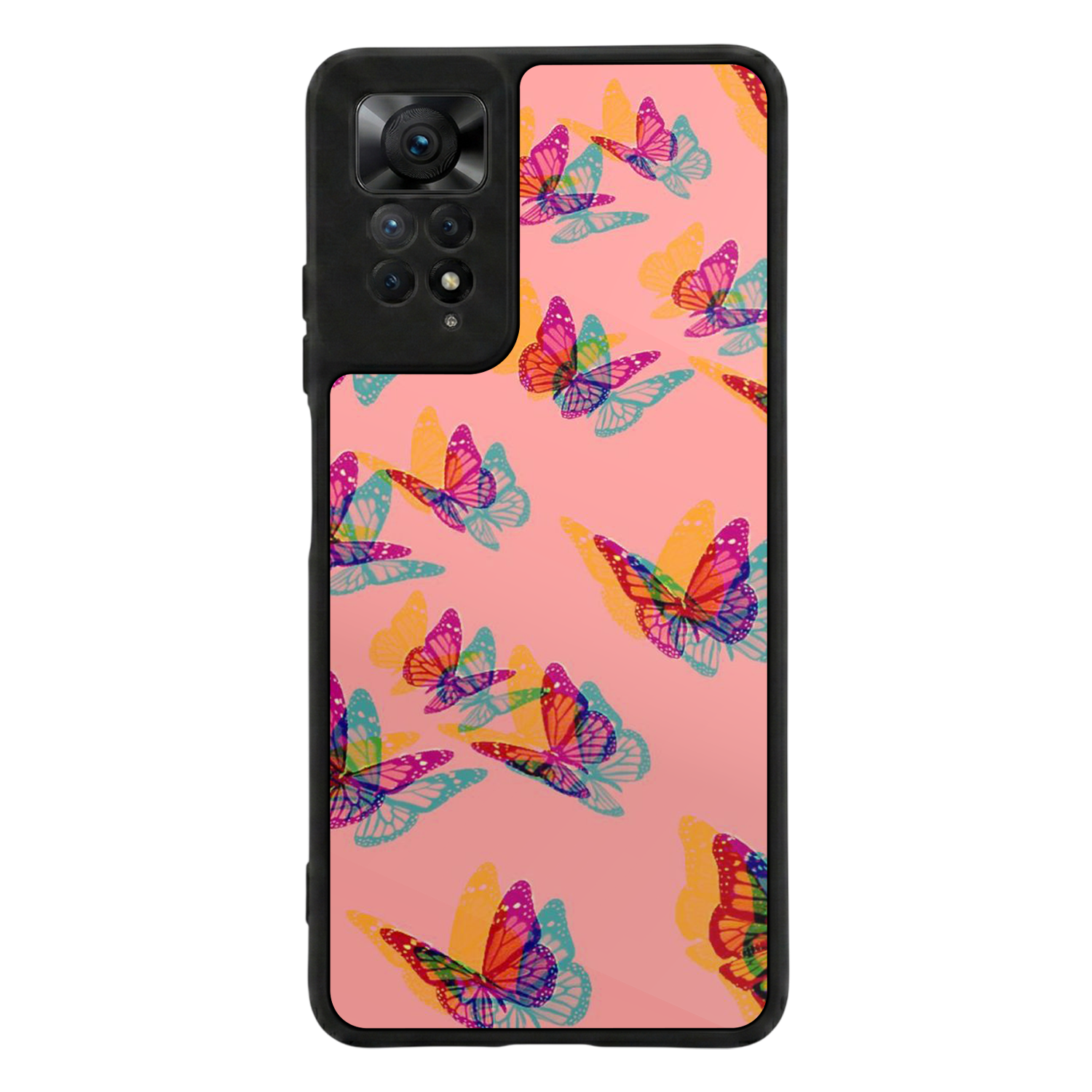Xiaomi Redmi Note 11 Pro Uyumlu Kelebek Tasarımlı Glossy Premium Kılıf