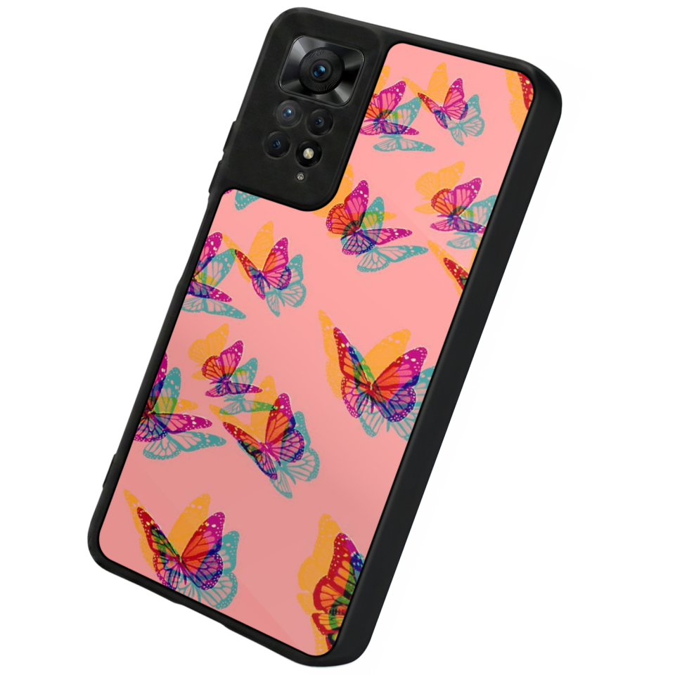 Xiaomi Redmi Note 11 Pro Uyumlu Kelebek Tasarımlı Glossy Premium Kılıf