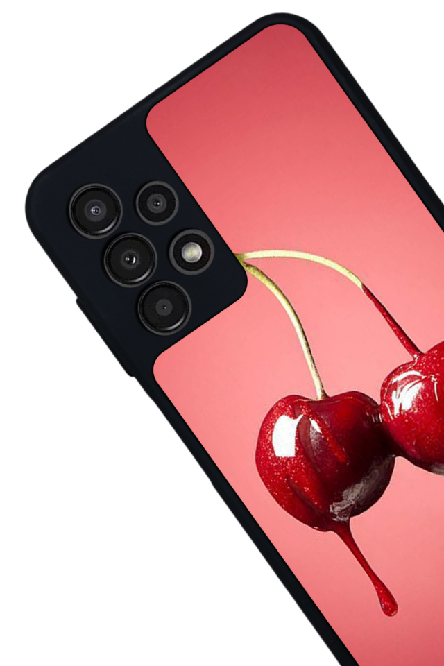 Samsung Galaxy A23 Uyumlu Kiraz Tasarımlı Glossy Premium Kılıf