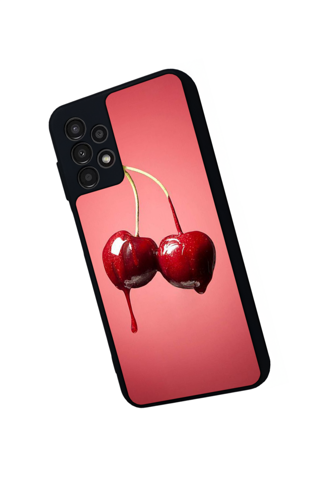 Samsung Galaxy A23 Uyumlu Kiraz Tasarımlı Glossy Premium Kılıf