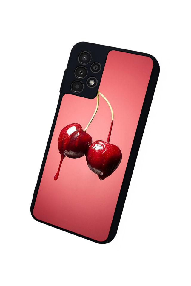 Samsung Galaxy A23 Uyumlu Kiraz Tasarımlı Glossy Premium Kılıf