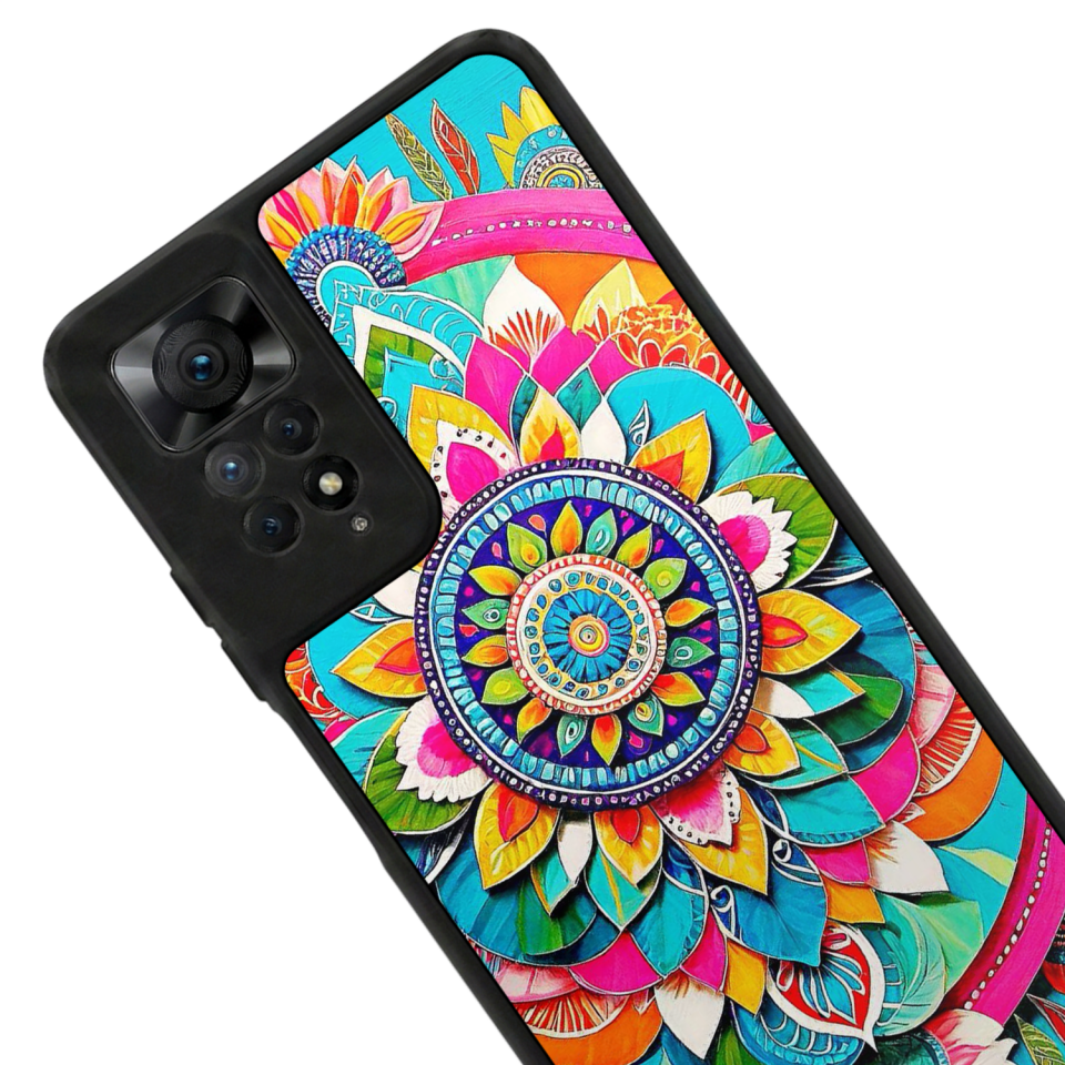 Xiaomi Redmi Note 12 Pro Uyumlu Mandala Tasarımlı Glossy Premium Kılıf