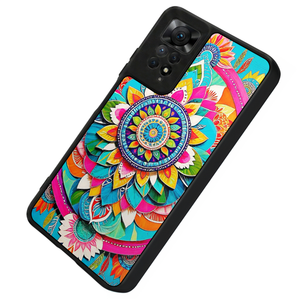 Xiaomi Redmi Note 12 Pro Uyumlu Mandala Tasarımlı Glossy Premium Kılıf
