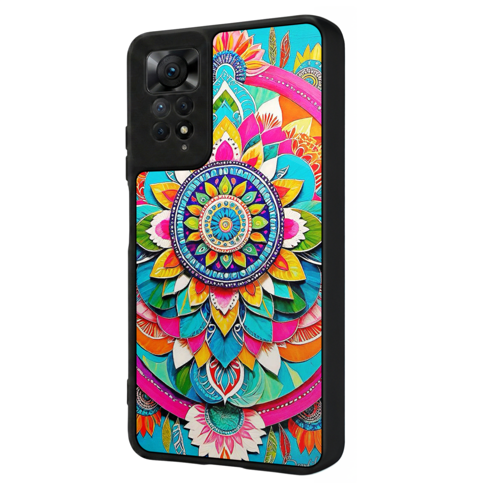 Xiaomi Redmi Note 12 Pro Uyumlu Mandala Tasarımlı Glossy Premium Kılıf
