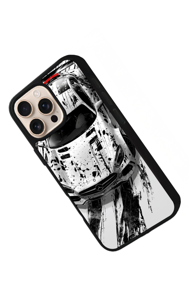 iPhone 16 Pro Uyumlu Mercedes Tasarımlı Glossy Premium Kılıf