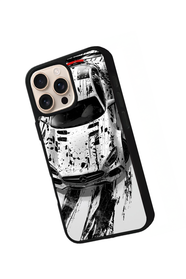 iPhone 16 Pro Uyumlu Mercedes Tasarımlı Glossy Premium Kılıf