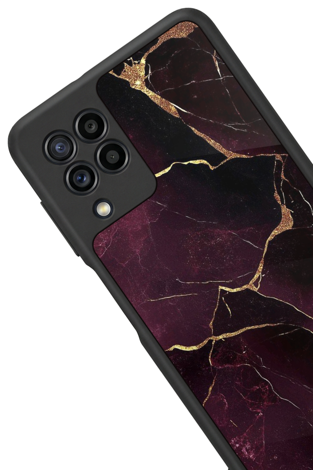 Samsung Galaxy M32 Uyumlu Mermer Marble Tasarımlı Glossy Premium Kılıf