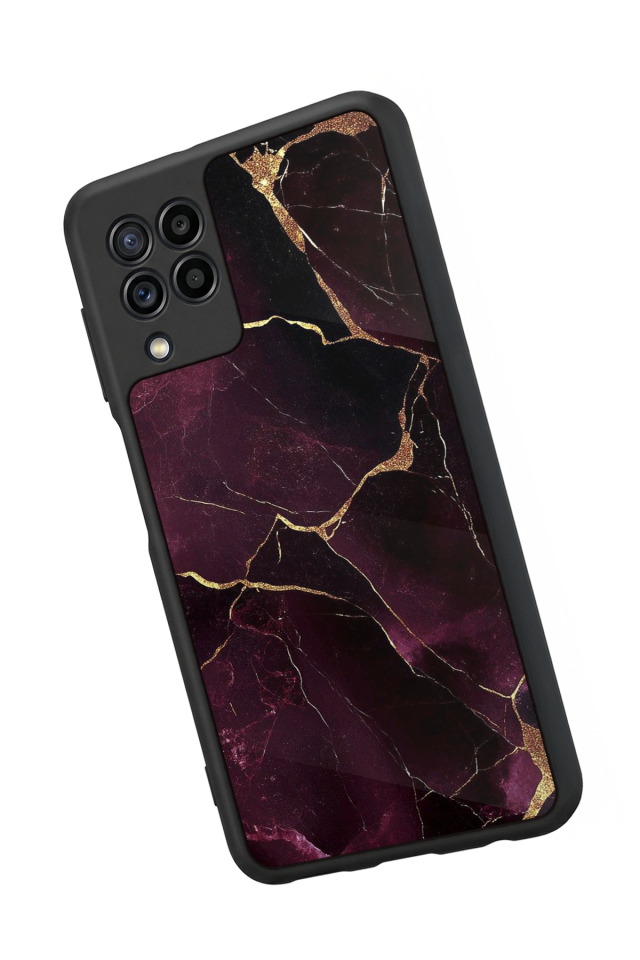 Samsung Galaxy M32 Uyumlu Mermer Marble Tasarımlı Glossy Premium Kılıf