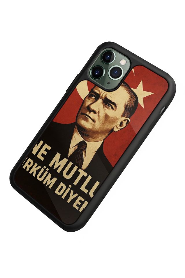 iPhone 11 Pro Max Uyumlu  Mustafa Kemal Ataturk Tasarımlı Glossy Premium Kılıf
