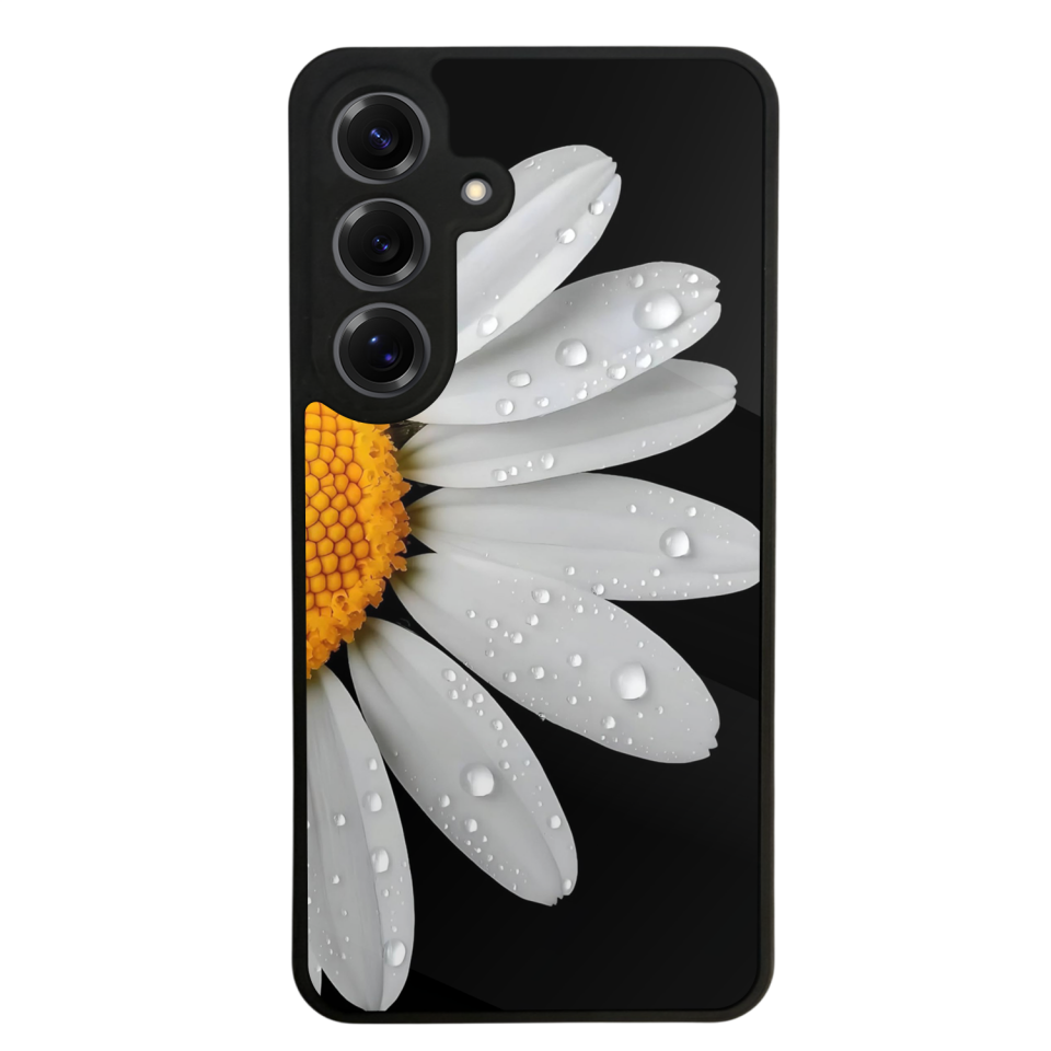 Samsung Galaxy S25 Uyumlu Papatya Tasarımlı Glossy Premium Kılıf