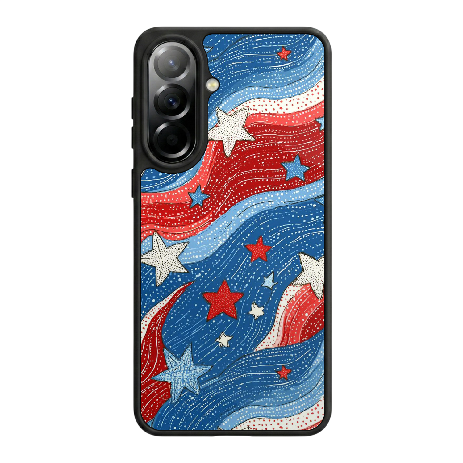 Samsung Galaxy A37 Uyumlu Retro Yildizlar Tasarımlı Glossy Premium Kılıf