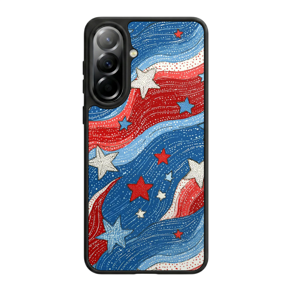 Samsung Galaxy A37 Uyumlu Retro Yildizlar Tasarımlı Glossy Premium Kılıf