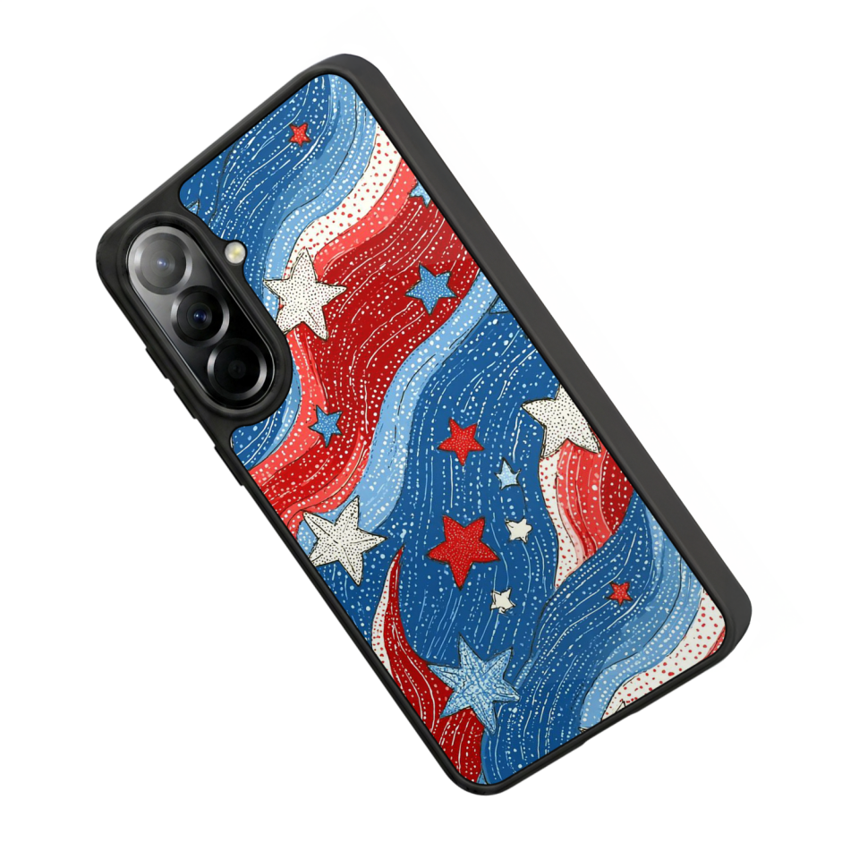 Samsung Galaxy A37 Uyumlu Retro Yildizlar Tasarımlı Glossy Premium Kılıf