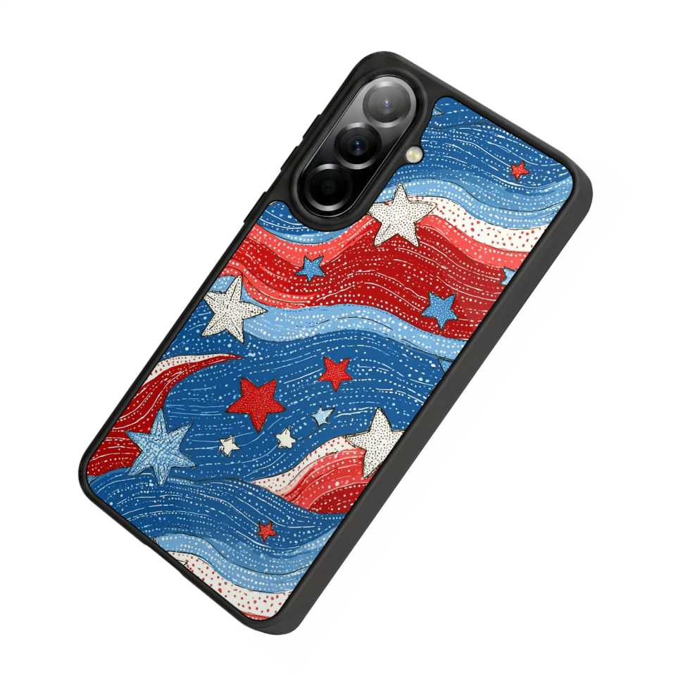 Samsung Galaxy A37 Uyumlu Retro Yildizlar Tasarımlı Glossy Premium Kılıf