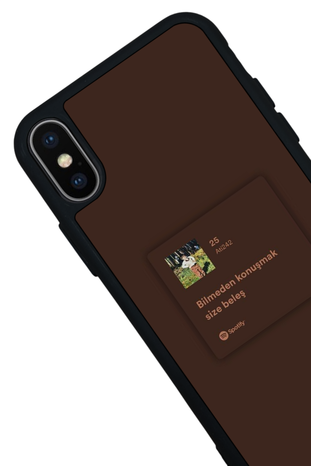 iPhone XS Max Uyumlu Sarki Sozleri Tasarımlı Glossy Premium Kılıf