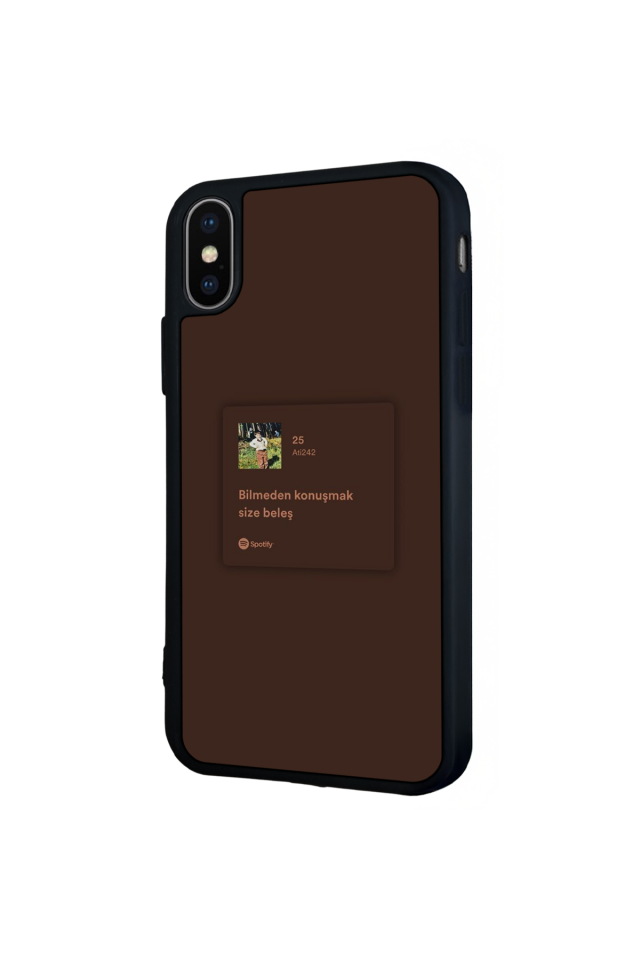 iPhone XS Max Uyumlu Sarki Sozleri Tasarımlı Glossy Premium Kılıf