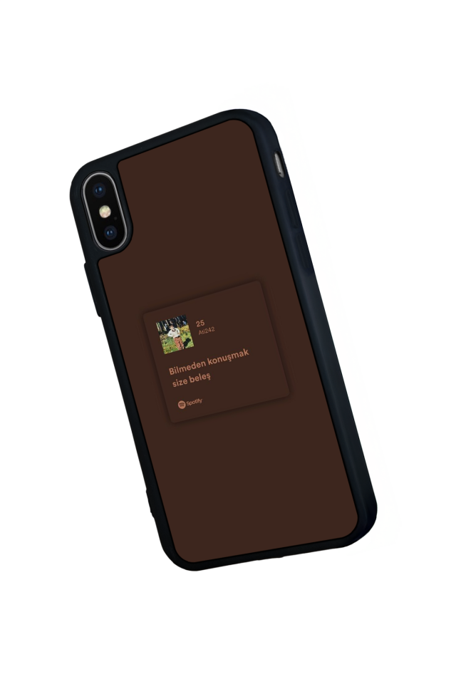 iPhone XS Max Uyumlu Sarki Sozleri Tasarımlı Glossy Premium Kılıf