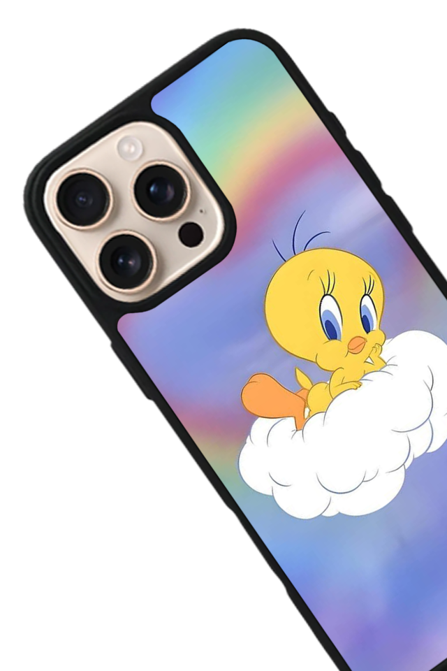iPhone 16 Pro Max Uyumlu Tweety Tasarımlı Glossy Premium Kılıf