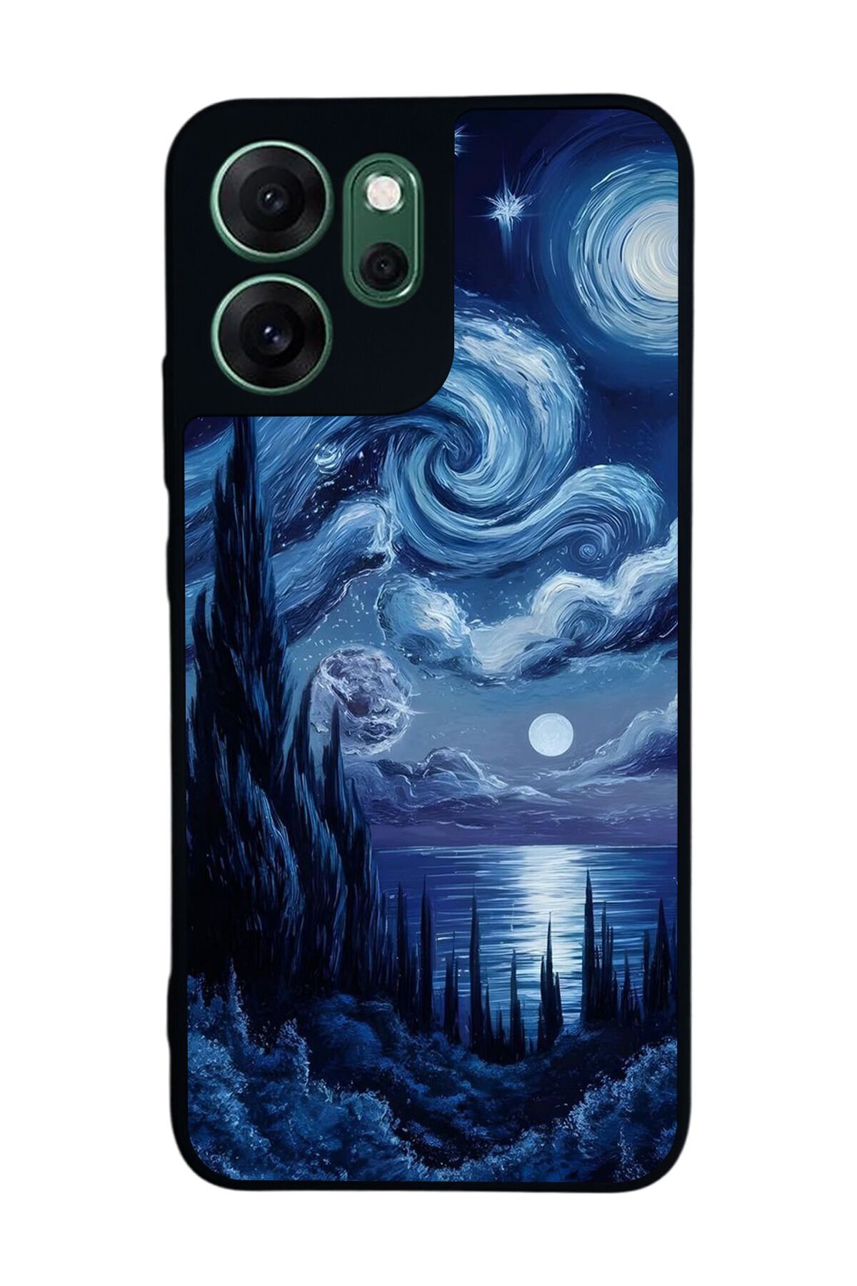 Oppo Reno 14F Uyumlu Ay Tasarımlı Glossy Premium Kılıf