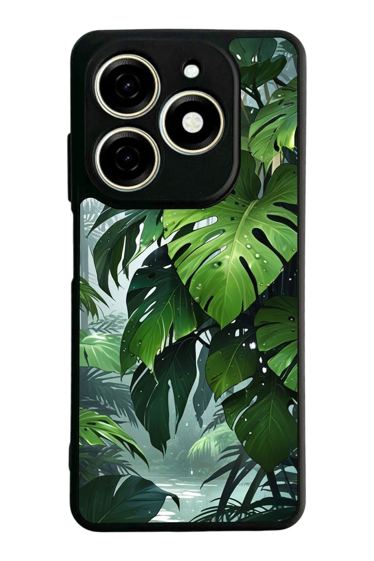 Tecno Spark 20/20C Uyumlu Botanik Tasarımlı Glossy Premium Kılıf