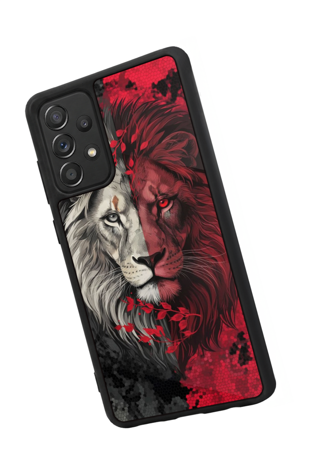 Samsung Galaxy A72 Uyumlu Aslan Tasarımlı Glossy Premium Kılıf