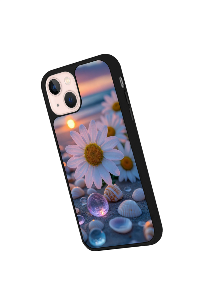 iPhone 13 Mini Uyumlu Cicek Tasarımlı Glossy Premium Kılıf