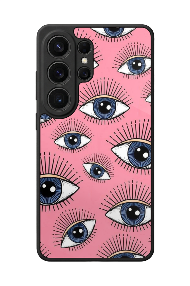 Samsung Galaxy S26 Ultra Uyumlu Göz Tasarımlı Glossy Premium Kılıf