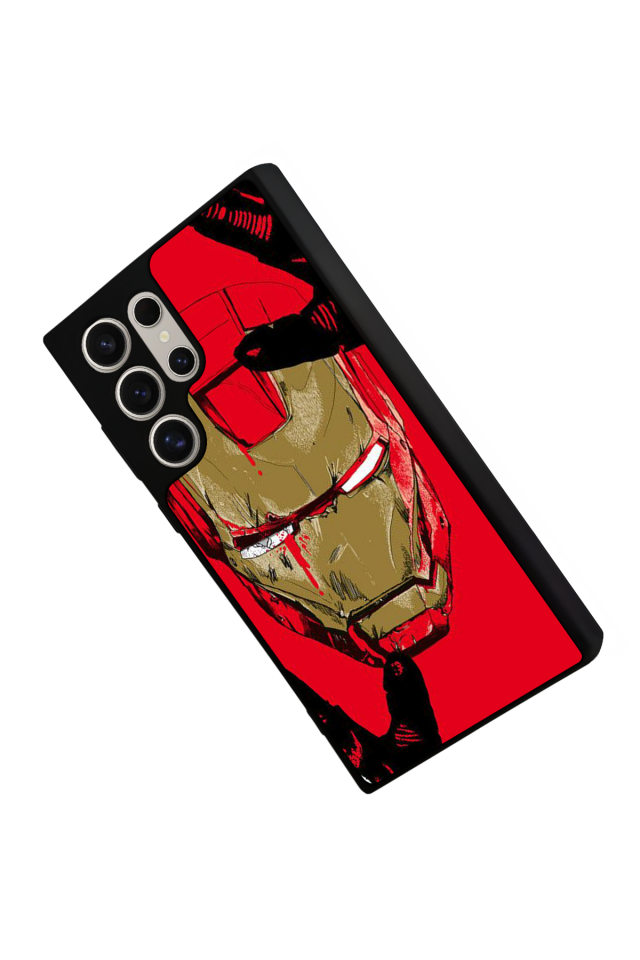 Samsung Galaxy S23 Ultra Uyumlu  Iron Man ( Demir Adam ) Tasarımlı Glossy Premium Kılıf