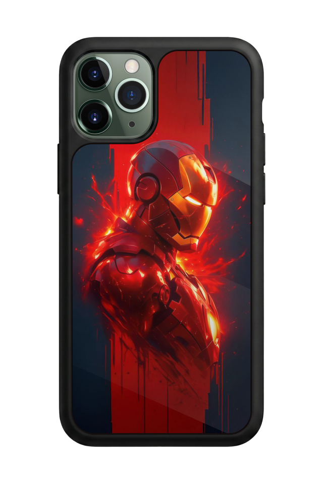 iPhone 11 Pro Uyumlu  Iron Man ( Demir Adam ) Tasarımlı Glossy Premium Kılıf