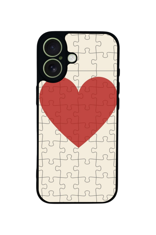 iPhone 17 Uyumlu Kalp Love Tasarımlı Glossy Premium Kılıf