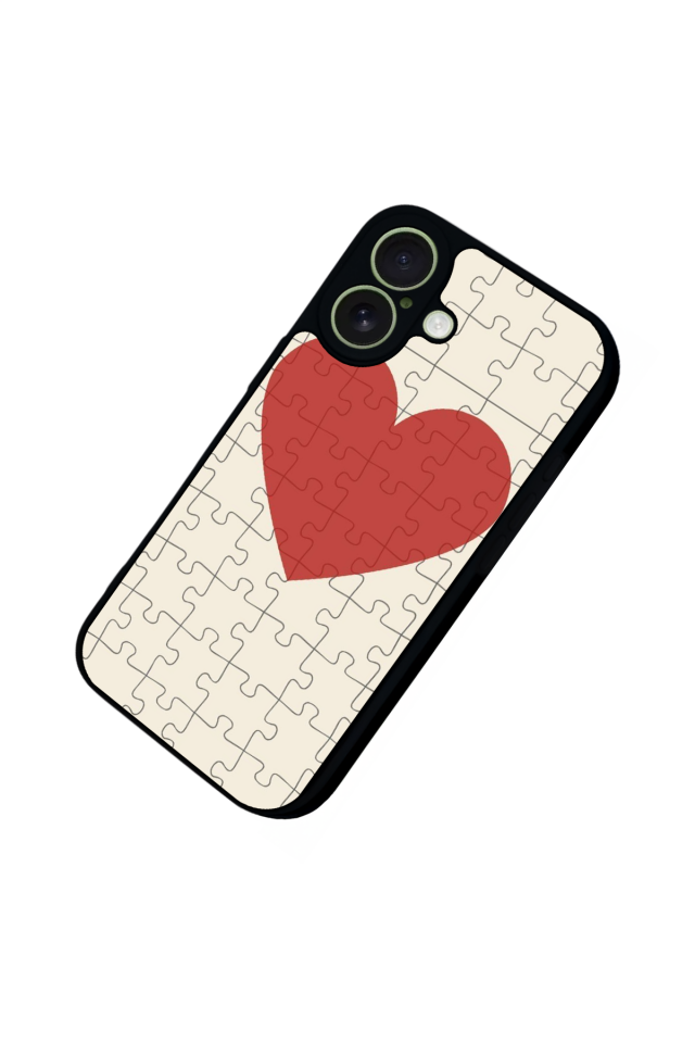 iPhone 17 Uyumlu Kalp Love Tasarımlı Glossy Premium Kılıf
