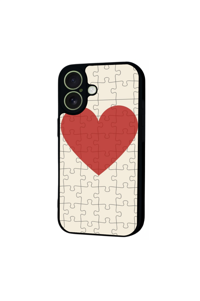 iPhone 17 Uyumlu Kalp Love Tasarımlı Glossy Premium Kılıf