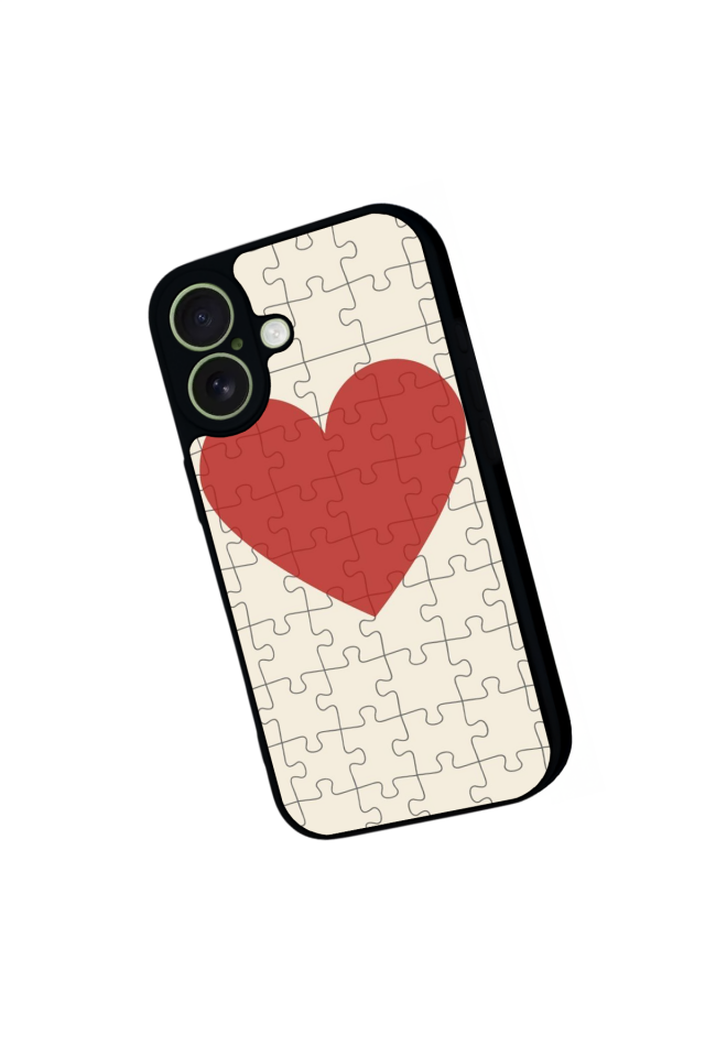 iPhone 17 Uyumlu Kalp Love Tasarımlı Glossy Premium Kılıf