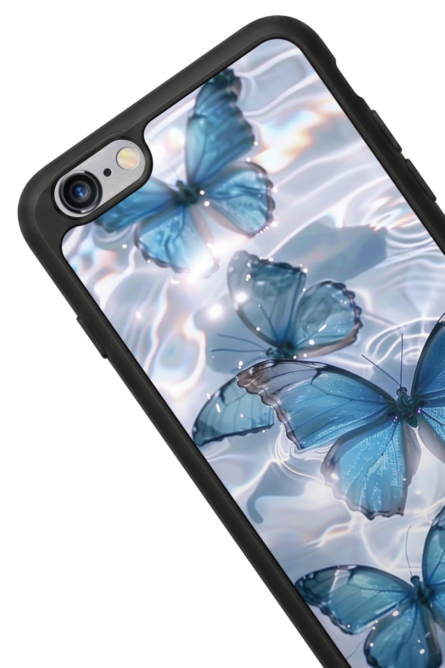 iPhone 6s Plus Uyumlu Kelebek Tasarımlı Glossy Premium Kılıf