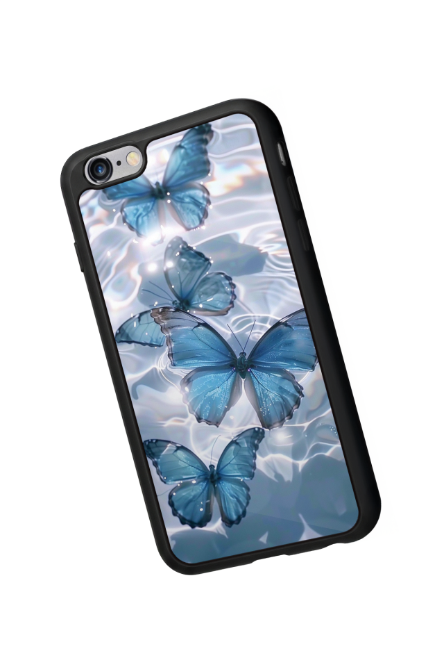 iPhone 6s Plus Uyumlu Kelebek Tasarımlı Glossy Premium Kılıf