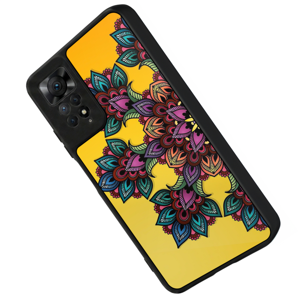Xiaomi Redmi Note 12 Pro Uyumlu Mandala Tasarımlı Glossy Premium Kılıf