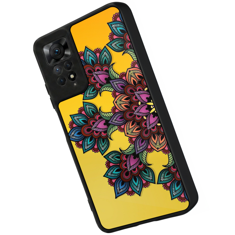 Xiaomi Redmi Note 12 Pro Uyumlu Mandala Tasarımlı Glossy Premium Kılıf
